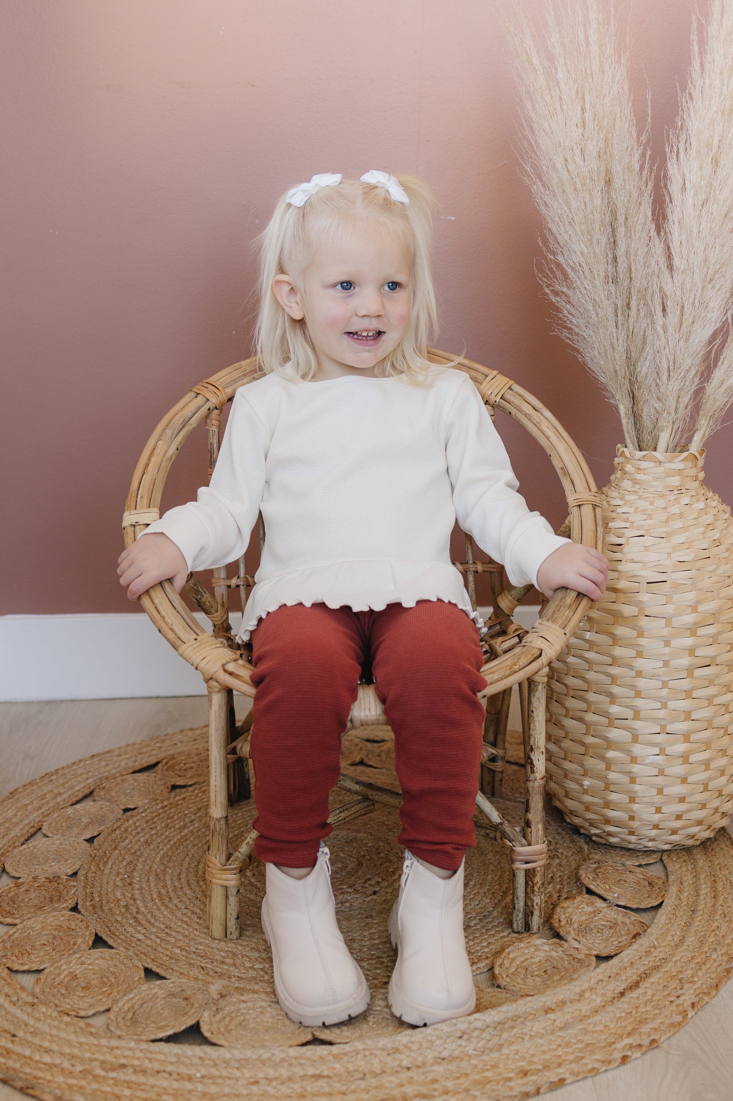 Long Sleeve Peplum | Ivory