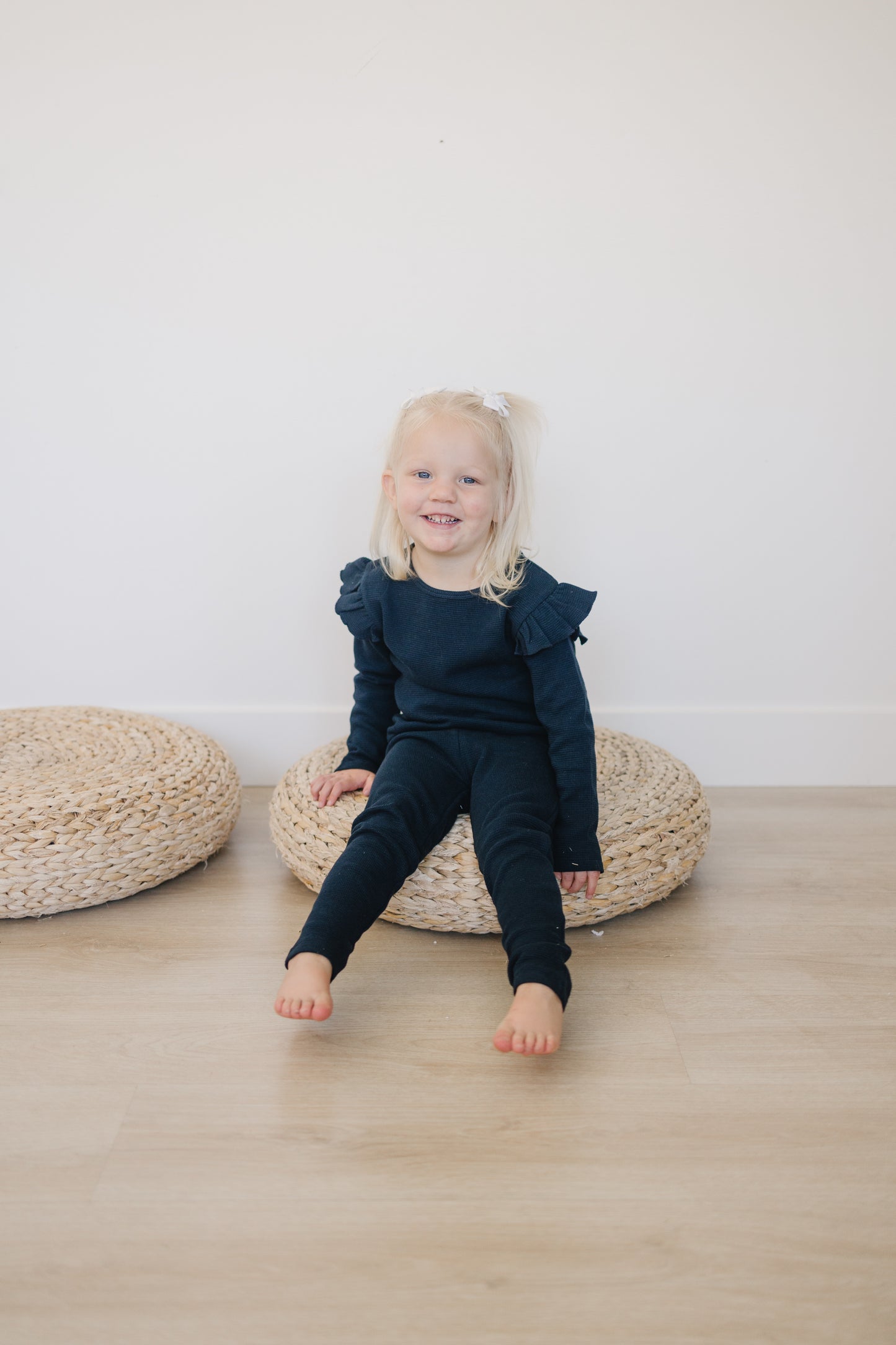 Ruffle Long Sleeve | Dark Sapphire