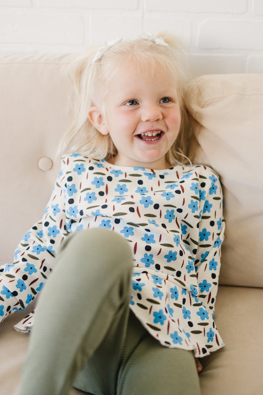 Long Sleeve Peplum | Wild Flower